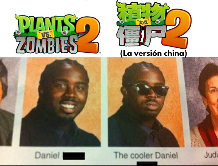 PvZ 2 y PvZ 2 chino - meme
