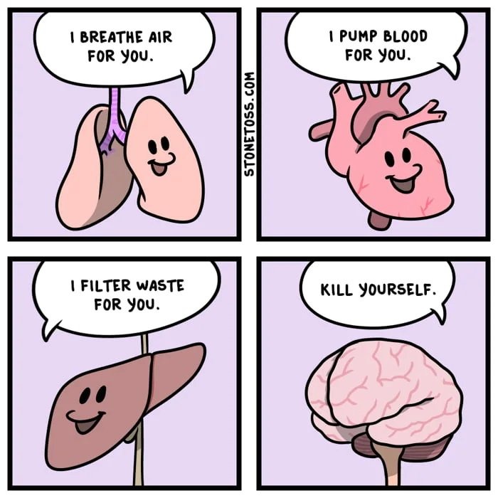 Organs be like - meme
