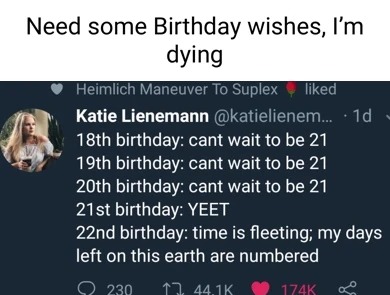 Birthday wishes - meme