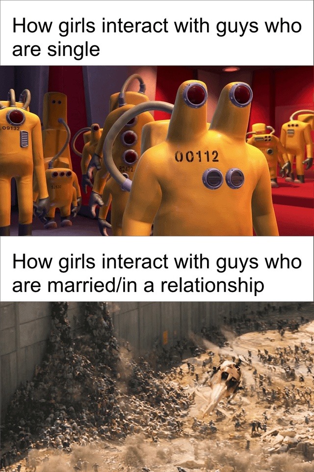Single guys vs married guys energy is wild - meme