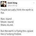 Frisbee planet. Makes total sense.