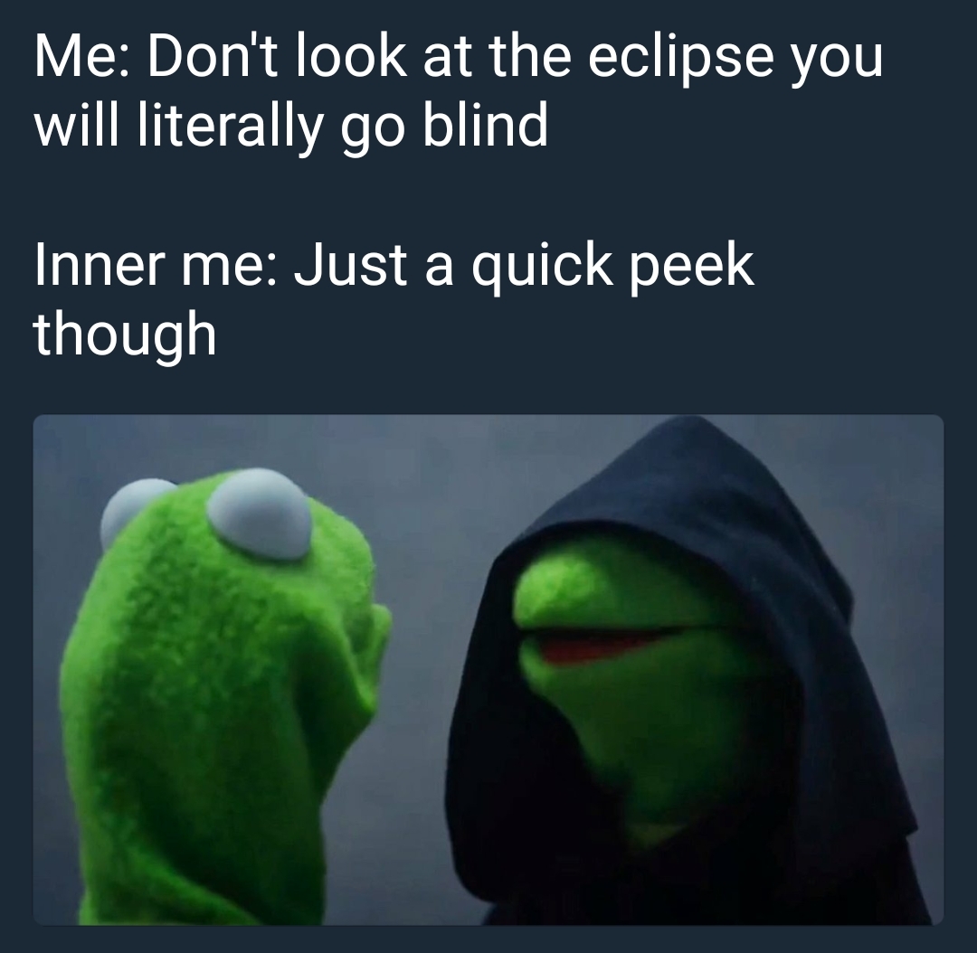 I stared at the sun as a kid and now my vision sucks dikk - meme