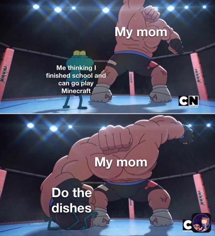 Dishes no please no - meme