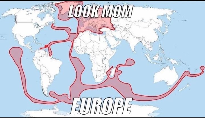 Tradução: olha mãe a Europa - meme