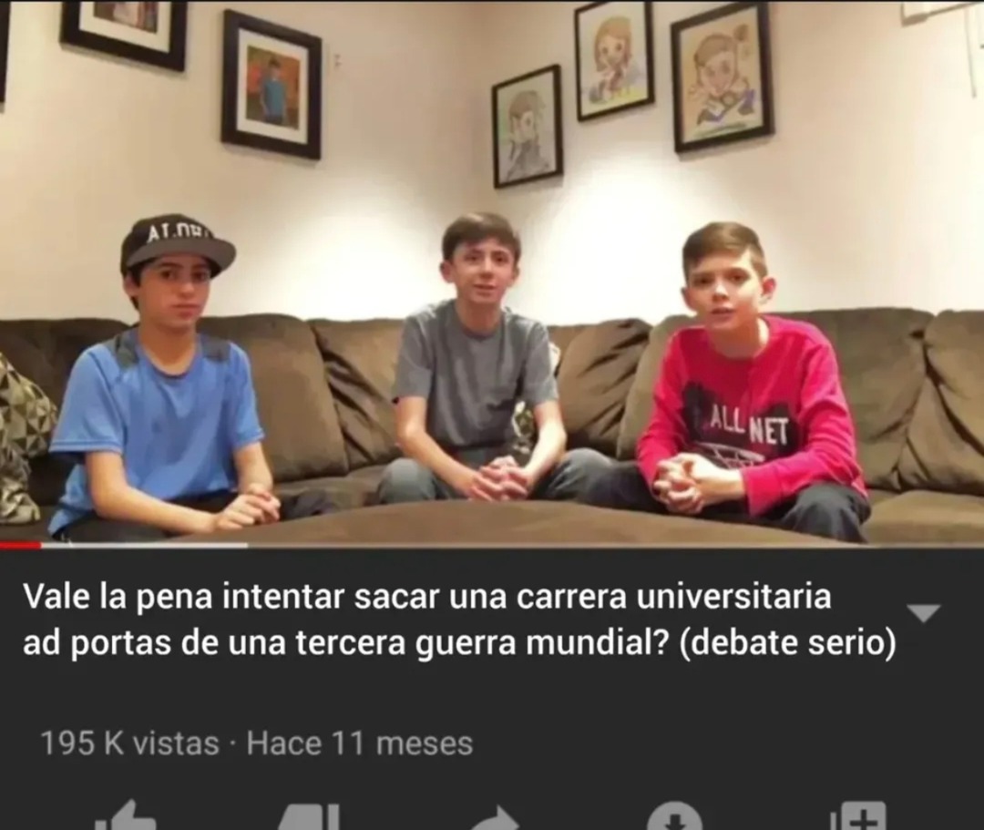 Pa qué estudiar si la guerra ya toca la puerta - meme