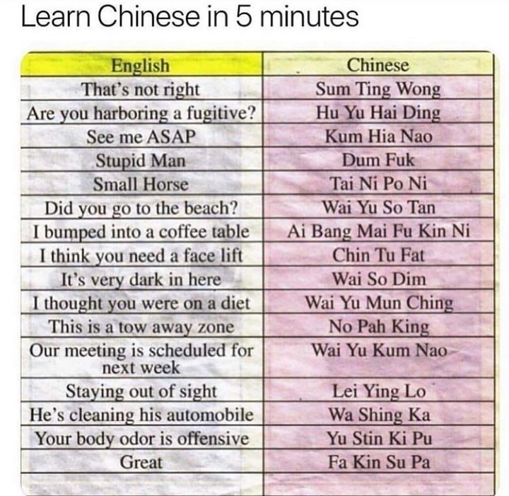 Learning Chinese - meme