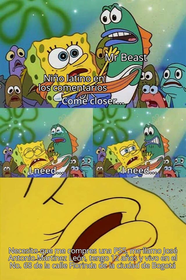 Fans latinos de Mr Beast en 2021: - meme