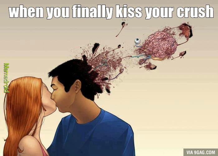 Kissing your crush - meme