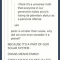Russia is earths Pluto