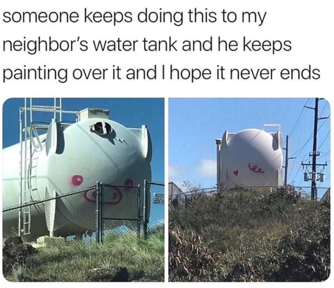 Funny water tank - meme