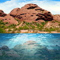 I made a picture edit today where I put Sedona underwater. It used to be underwater a very long time ago and its fun to imagine it underwater back then. Adamvenord7 suggested I post before and after. If you tilt ur screen right u can see more sea life.