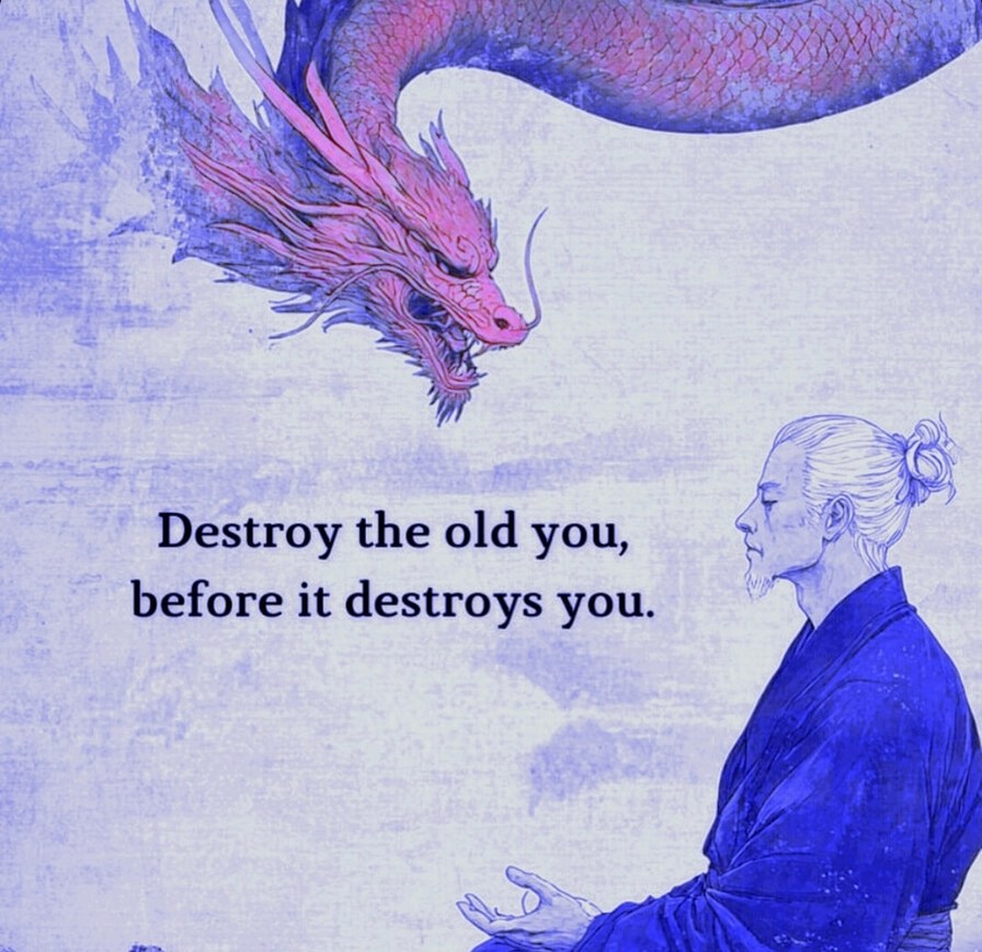 Kill the old you before it sneaks up first - meme