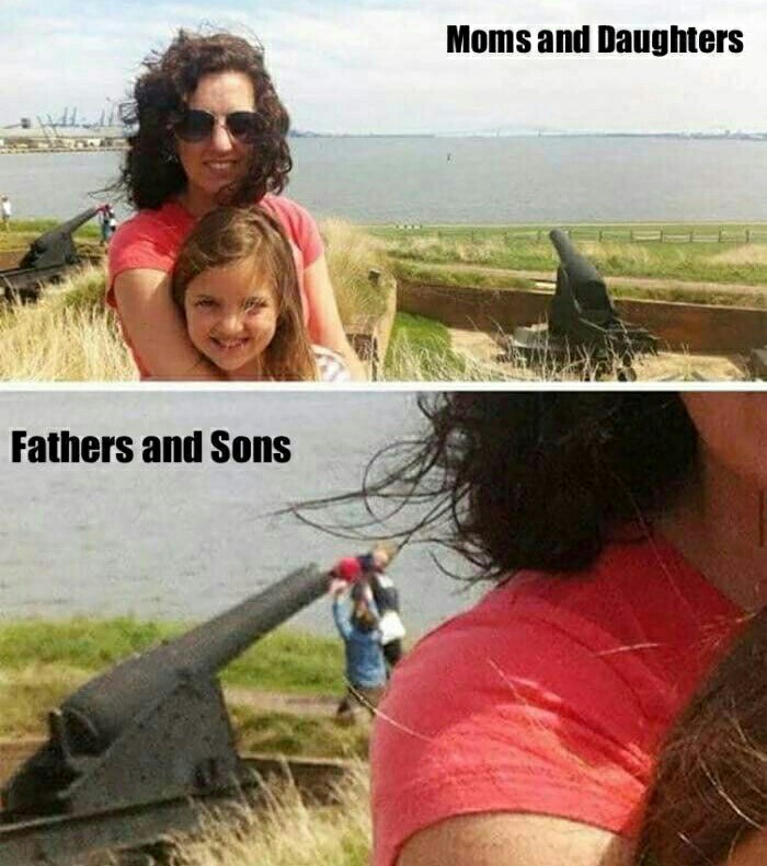 Moms and daughters: Father's and sons - meme