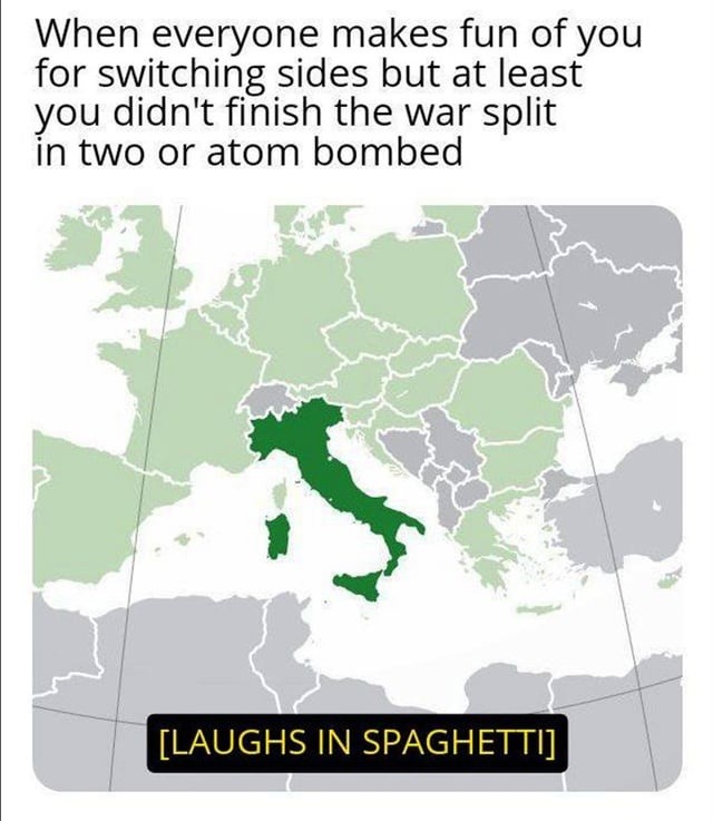 laughed at for switching sides but avoided nukes - meme