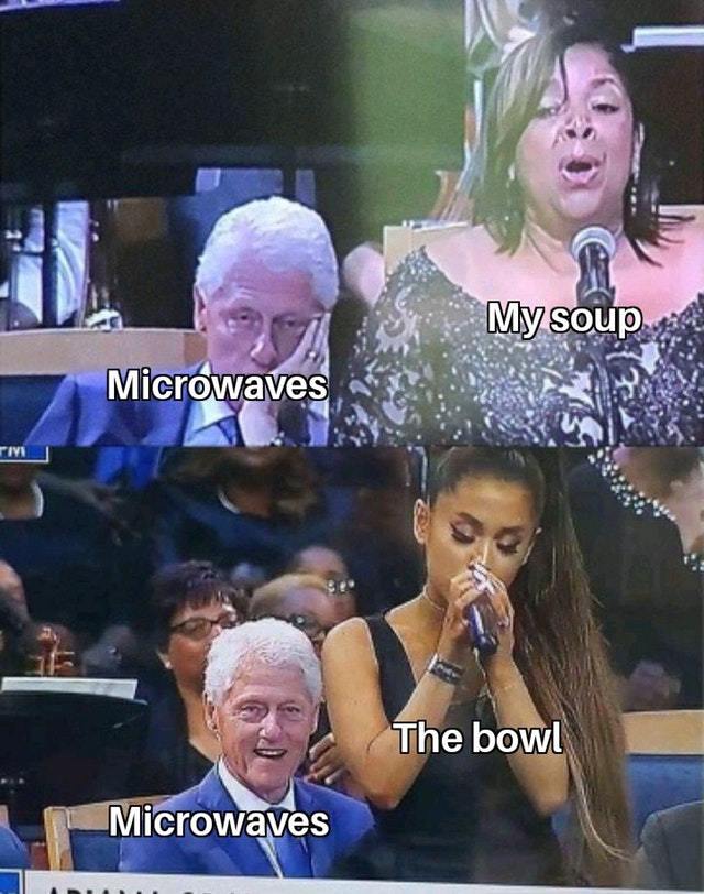 The bowl is hot - meme
