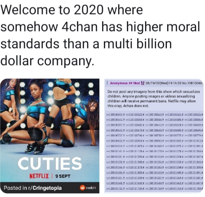 Netflix Standards vs 4chan standards - meme
