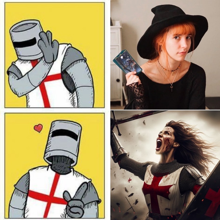 Crusader gf > witch gf - meme