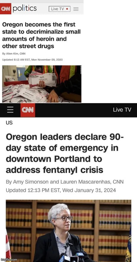 Oregon fentanyl news - meme