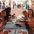 Arnold Schwarzenegger and Wilt Chamberlain take lunch, Conan the Destroyer, 1983