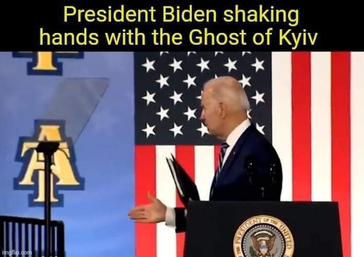 Ghoust of Kyev visiting USA - meme