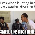 Context: T-rex has an excellent sense of smell