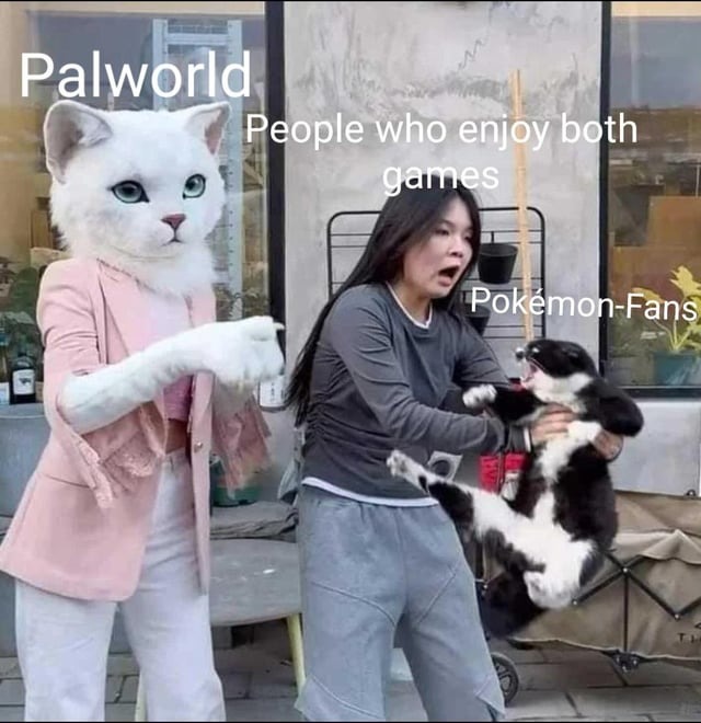 Pokemon vs Palworld - meme