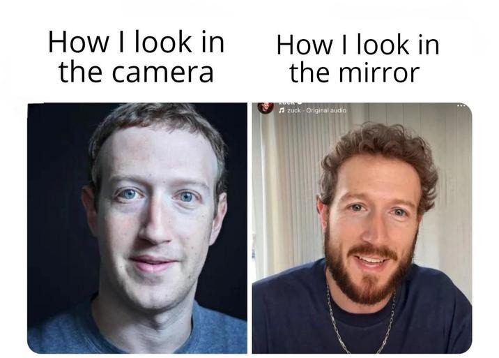 Mark Zuckerberg with beard meme
