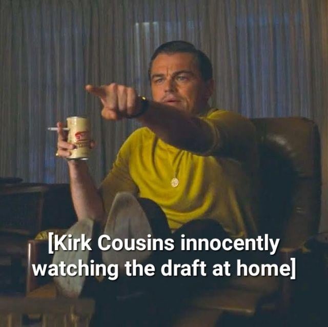 kirk cousins draft day meme