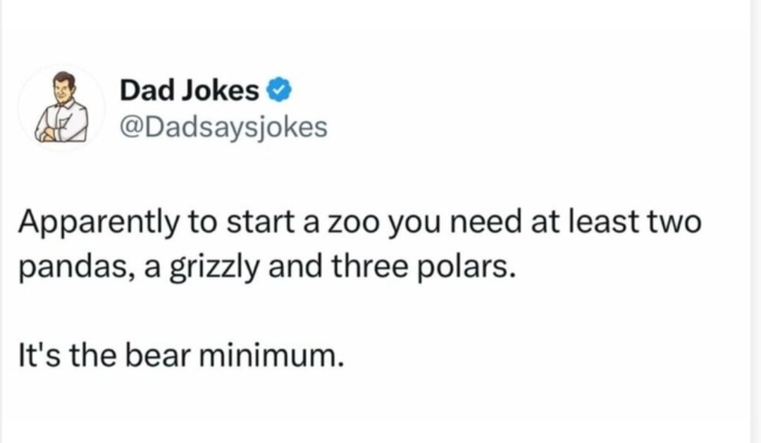 Starting a zoo? Just hit the bear minimum, bro - meme
