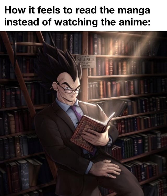 Reading the manga instead of watching anime feels elite - meme