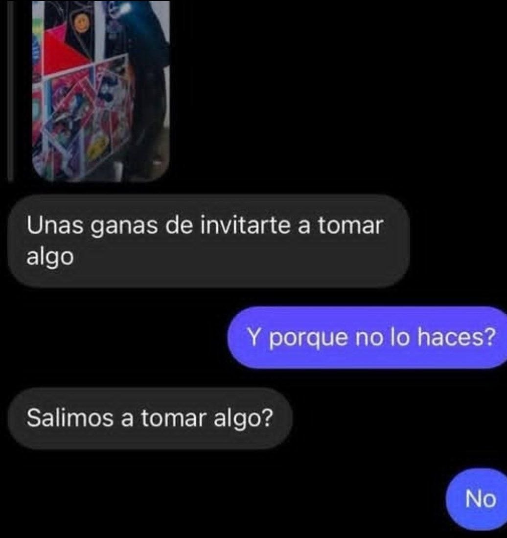 Te invito a tomar algo... pero no lo hago - meme