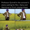 Professor Quirrel waiting