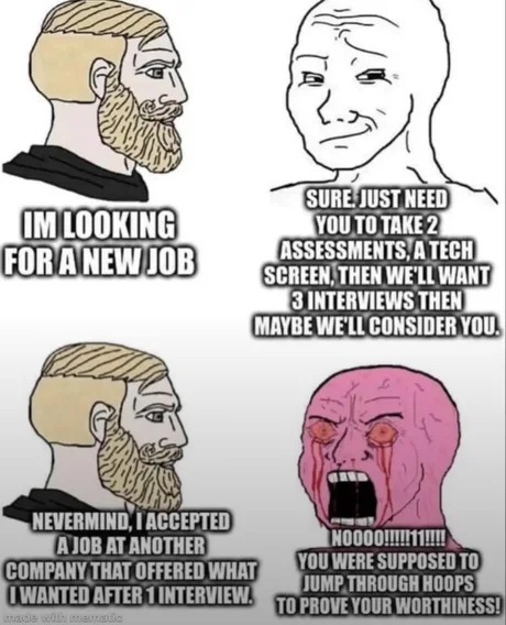 Just the the other job - meme