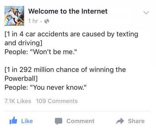1 in 4 crash? not me. powerball odds? this could be it - meme