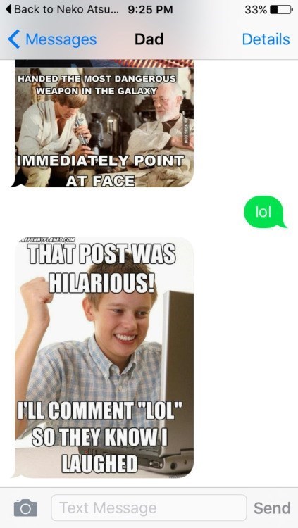 Dad found out about memes