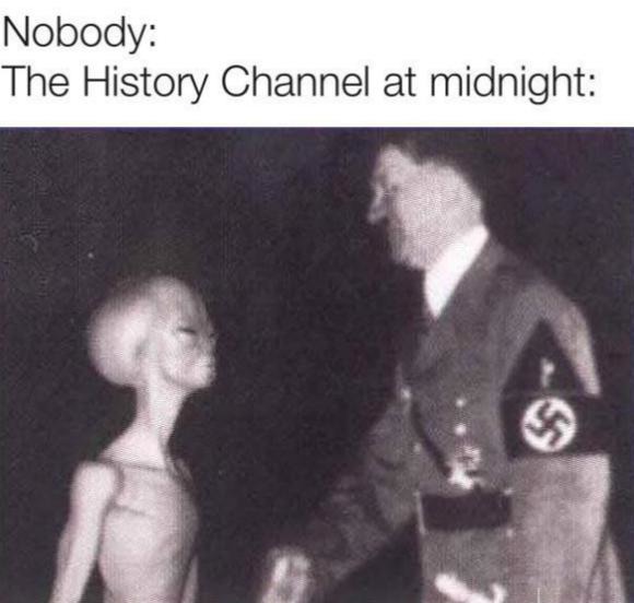 history channel at midnight - meme