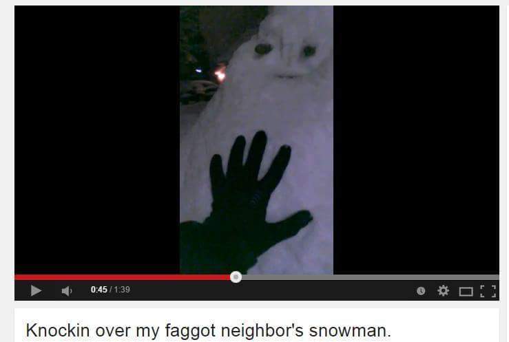 Faggot snowman - meme