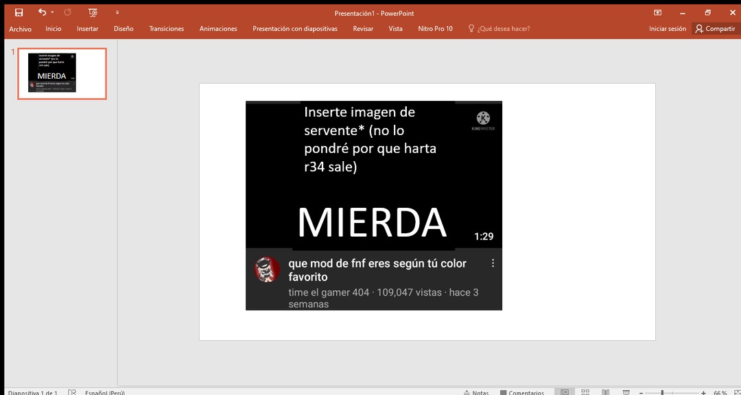 Momazos Powerpoint PD:(No pude recortarle) - meme