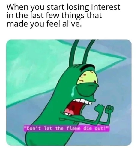Don't let the flame die out - meme