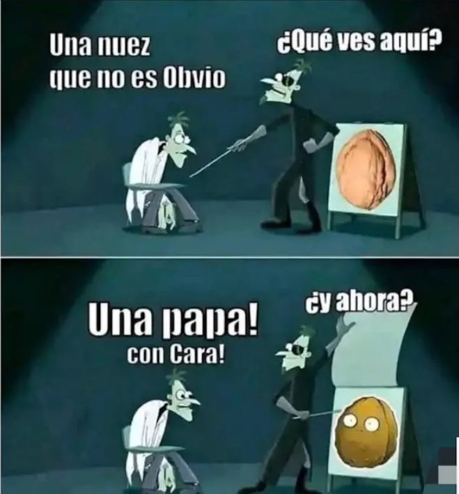 Eso es un bolillo con cara - meme