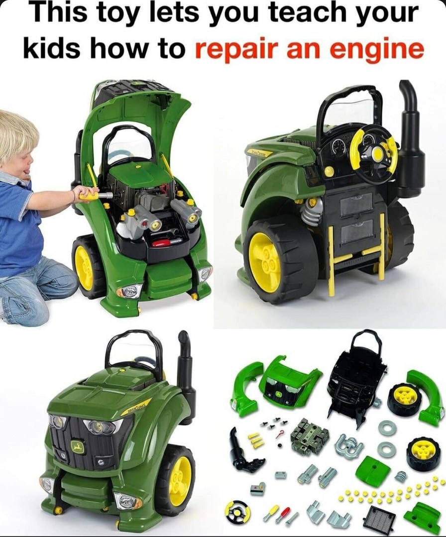 ﻿This toy lets you teach your kids how to repair an engine