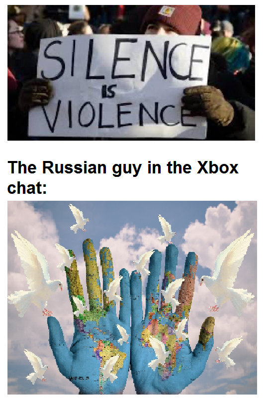 Silence is violence - meme
