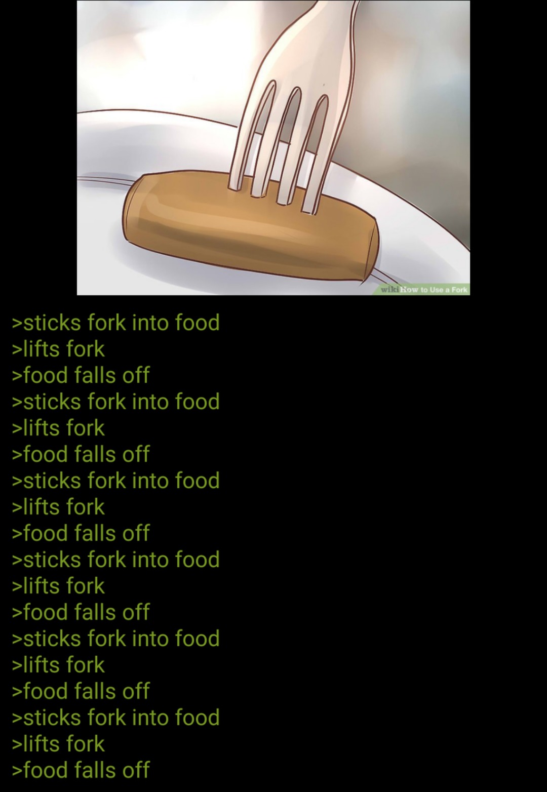 dongs in a fork - meme