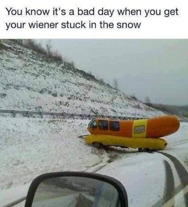Stuck in the snow - meme