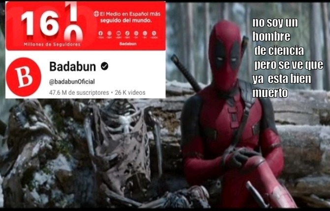 el canal más moribundo, tan muerto, caído, poca vistas que no llega a los 10 mil vistas - meme