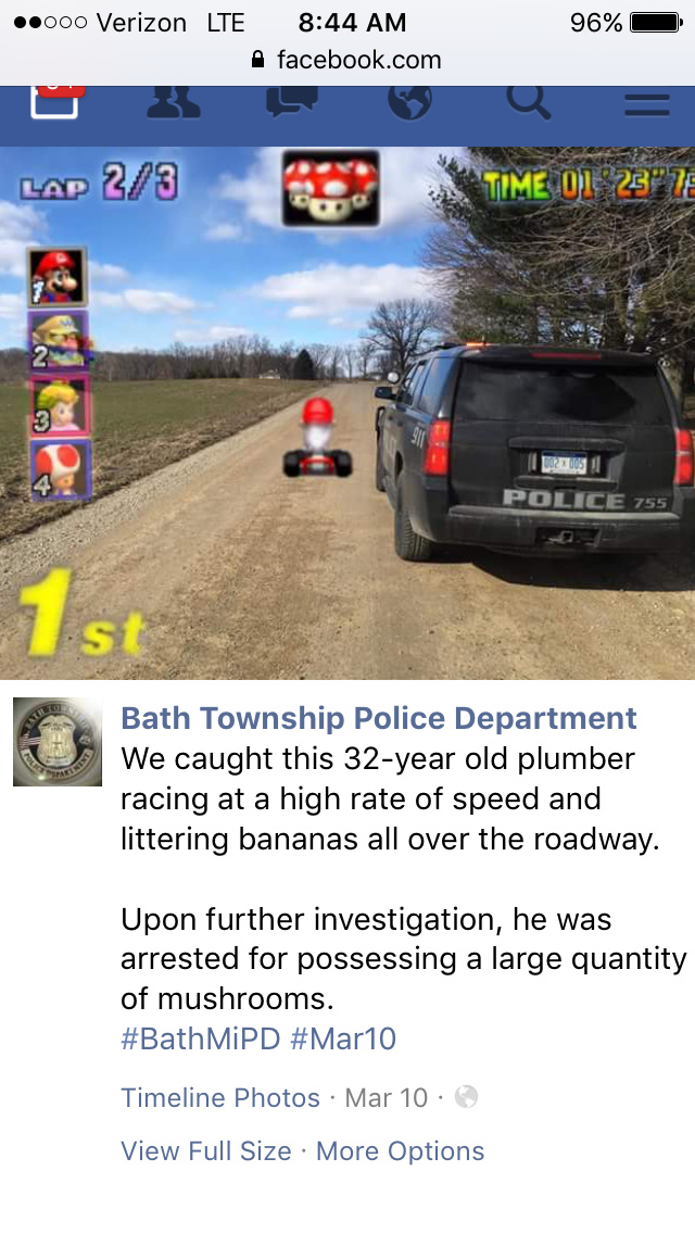 Nominee for most productive police department - meme