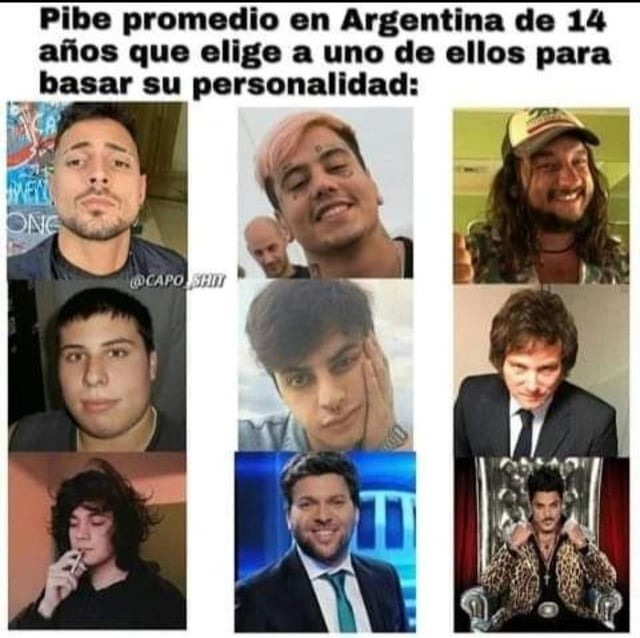 Eres argentino, elige tu personalidad - meme