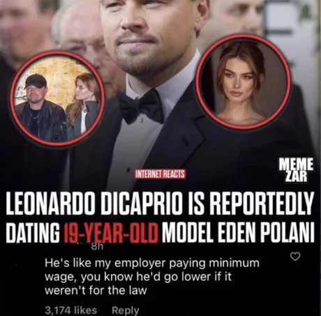 Dicaprio's new girlfriend - meme