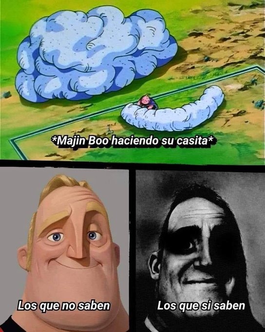 Majin buu haciendo minecraft - meme