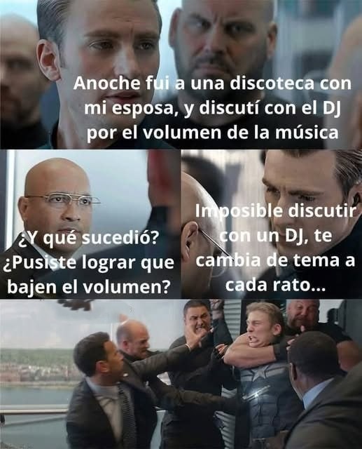 Salí con mi esposa y terminé peleando con el DJ como si fuera debate presidencial - meme